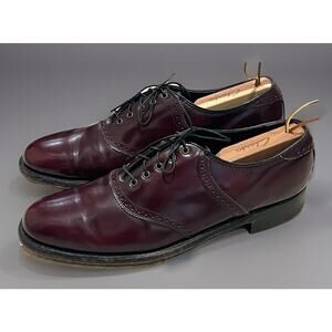 FLORSHEIM IMPERIAL Men's Leather Dress Shoes Blucher Brown Cordovan VTG USA 10D